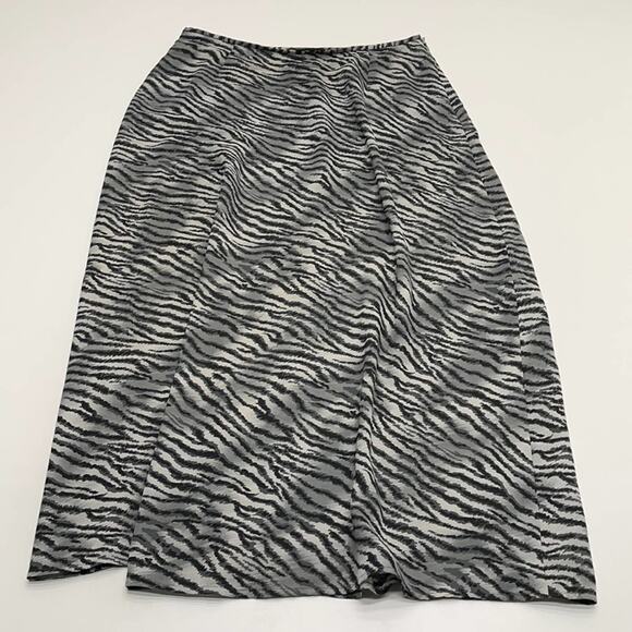Liz Claiborne Dresses & Skirts - LIZ CLAIBORNE Womens 16 Gray Black Leopard Skirt
